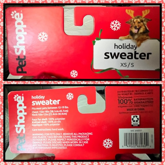 🎄NWT🎄Dog Holiday Winter Sweater🎄XS/S🎄 - Picture 4 of 6